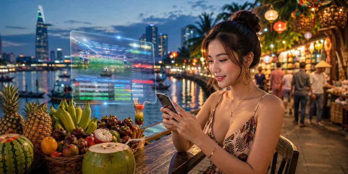 Người dùng Sài Gòn truy cập casino di động và theo dõi ưu đãi khuyến mãi tại bãi biển